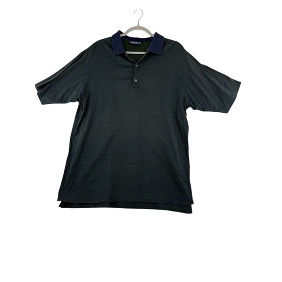 Bobby Jones Dark Green/Blue 100% Cotton Short Sleeve Polo Golf‎ Shirt Size M - Picture 1 of 5